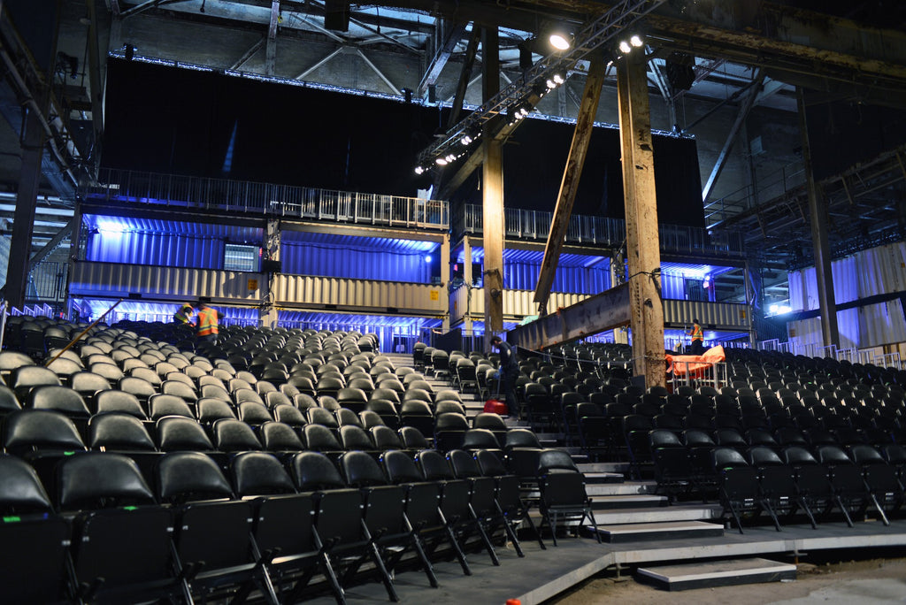 CUSOM TIERED TO/GO, for the unique Hearn Theater in Toronto