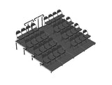 Tiered seating with rear access