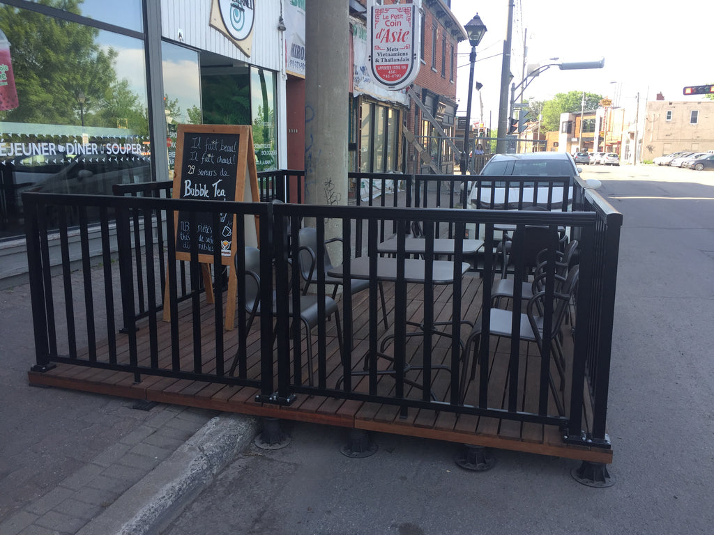 Pedestal Supports for a Street Terrace