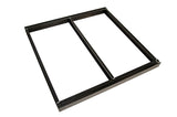 Black coated aluminium deck frame