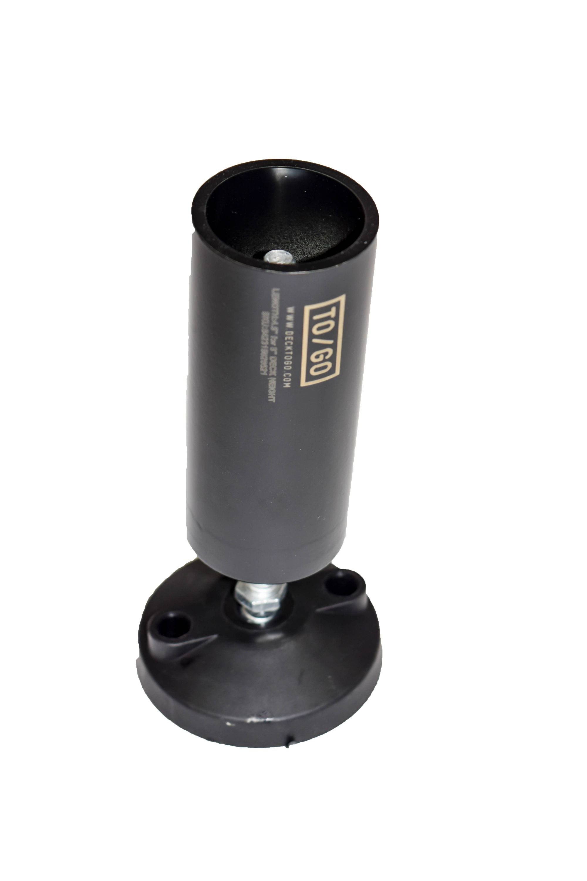 Black adjustable stage deck leg