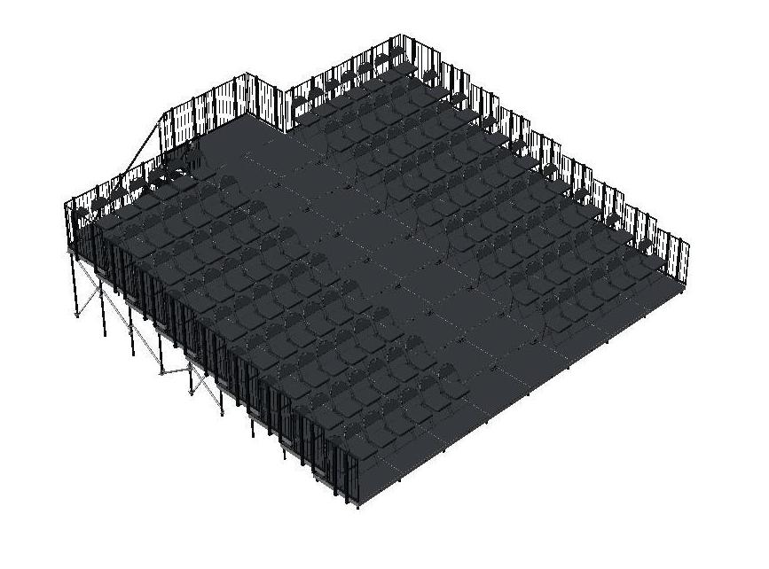 Grand stand made of modular platforms