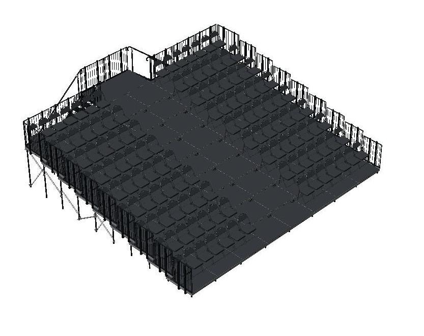 Portable Tiered Seating Kits using 4X4 Stage Modules-8