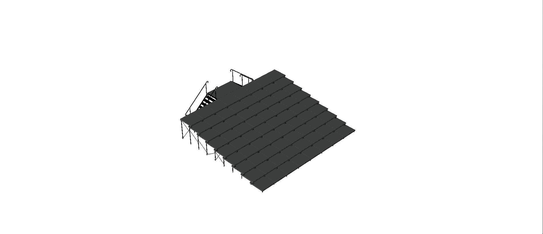 Rehausseur de Choeur Composé de Praticables de 2'X8' et 2'X4'-4