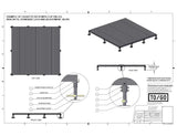 Cassette OL Series - STRUCTURAL CEDAR  DECK TILE Aluminium + Canadian Red Cedar (Cassette Type)