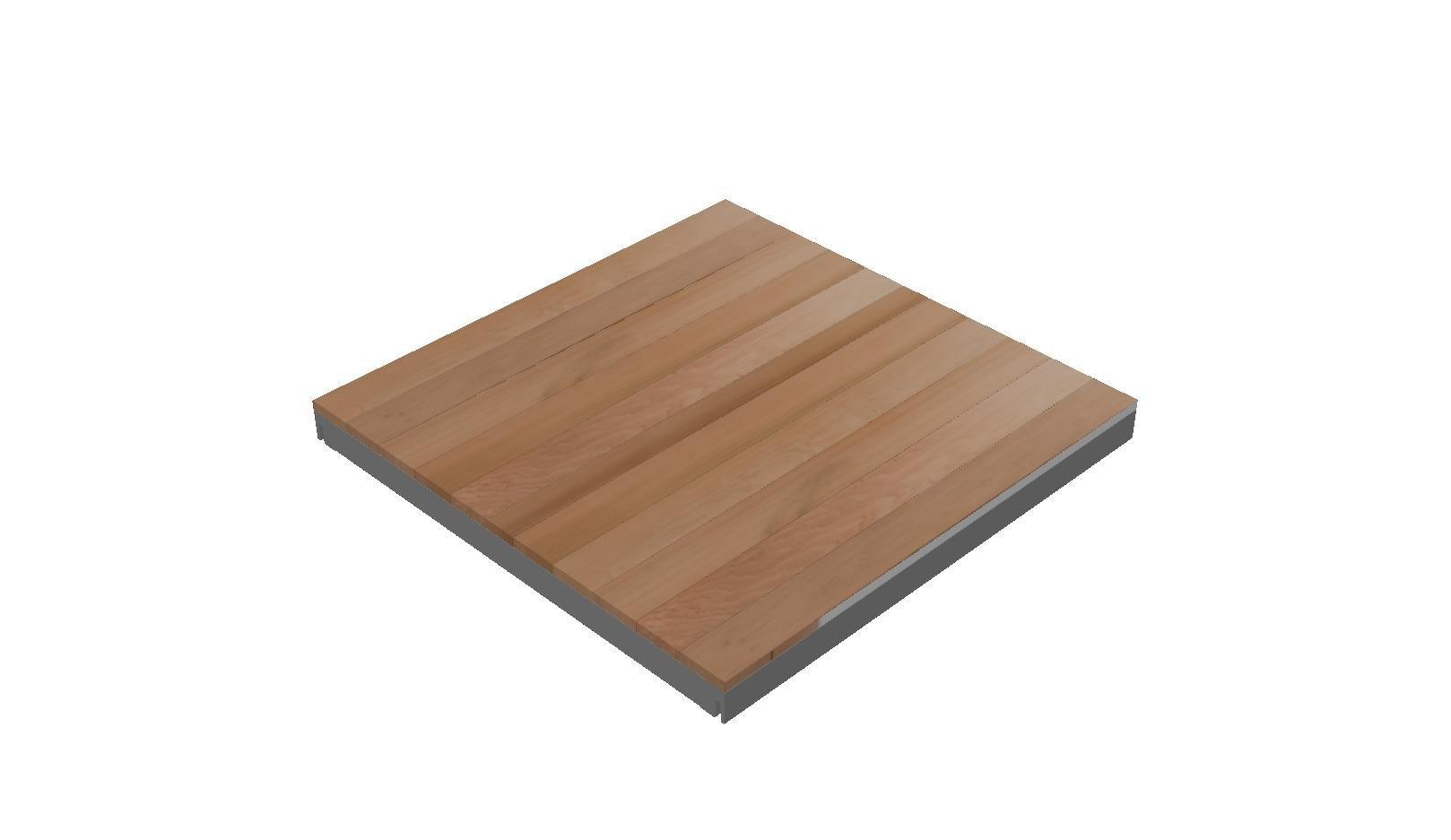 Cassette OL Series - STRUCTURAL CEDAR  DECK TILE Aluminium + Canadian Red Cedar (Cassette Type)