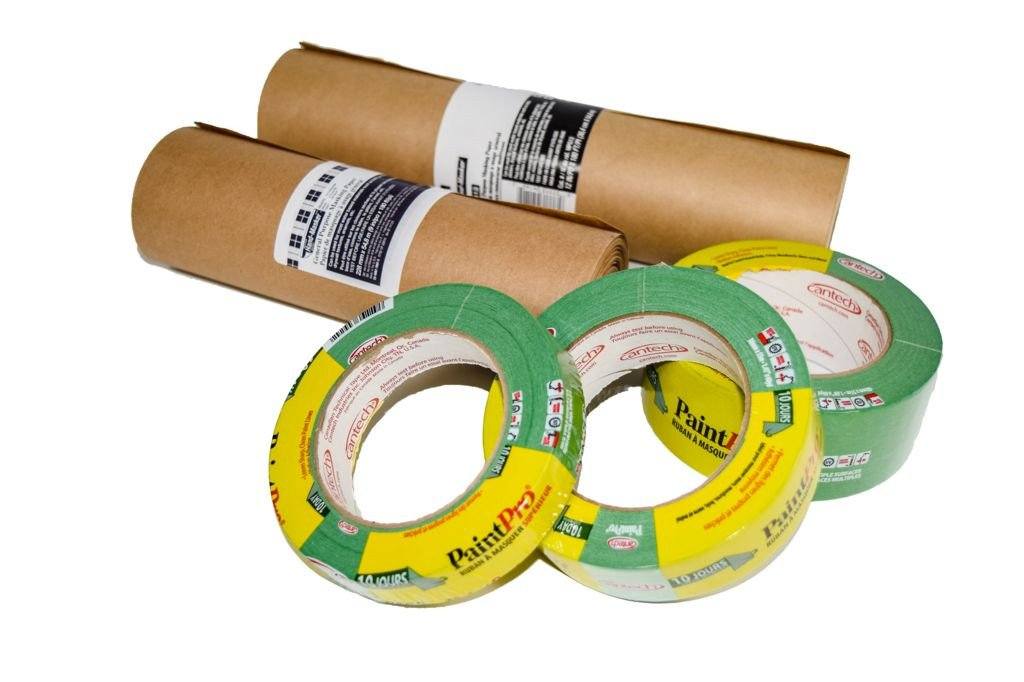 Kit of Pro Green Masking Tape and Brown Masking Paper