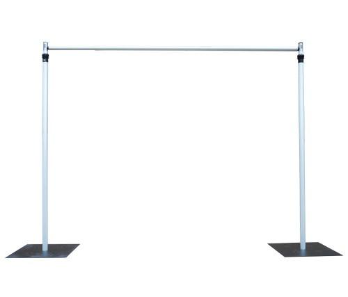 Pipe And Drapes - Adjustable Upright Pipe With Slip-Lock Two Pieces Pipe, 4'' Pin And Screw