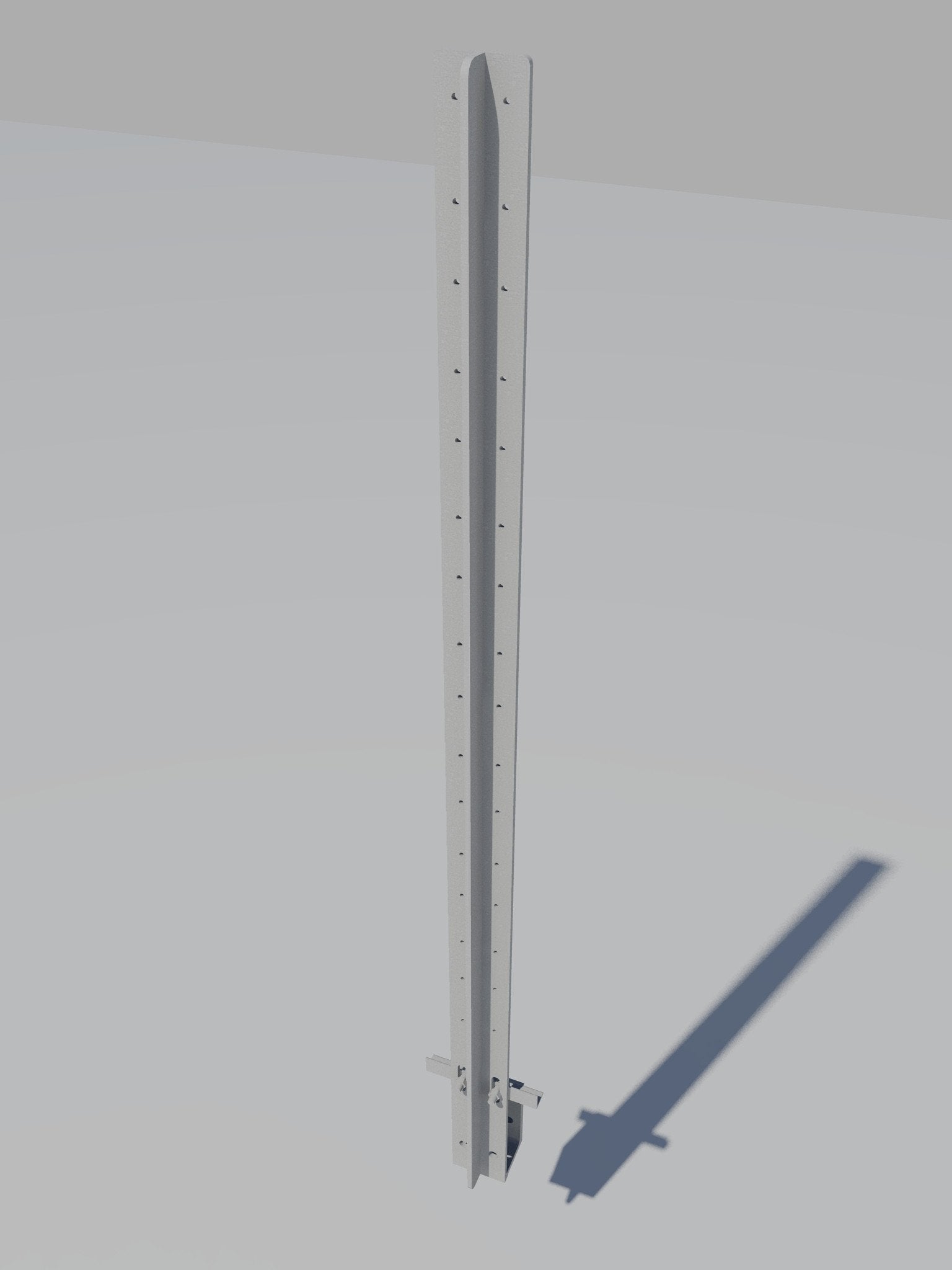 Railing - T-Shape Galvanized Click-On Railing Post