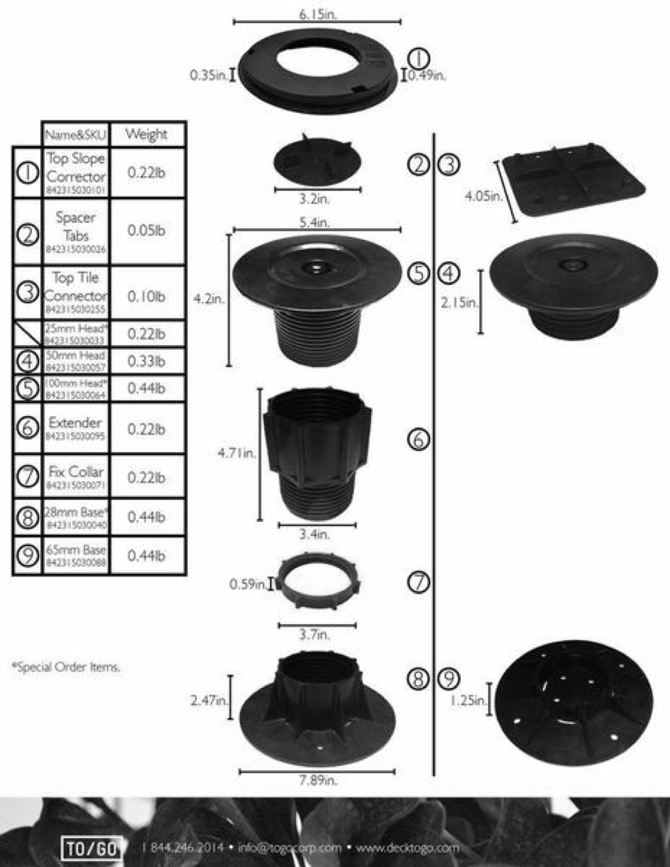 Support Ajustable DTG-SOLIVE avec Adapteur (Paquet de 8)-10